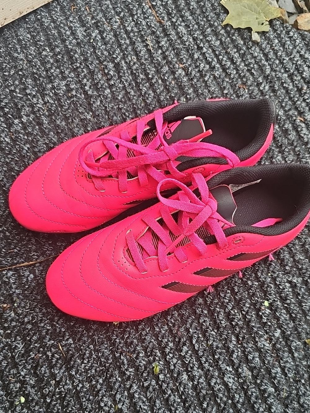 adidas Women's Bright Pink Athletic Sneakers with Black Accents